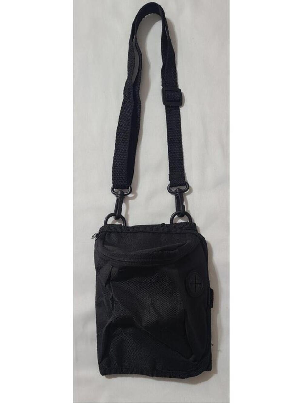 AARP Crossbody Bag Adjustable Multi-Compartment Travel Black Shoulder Pouch EUC